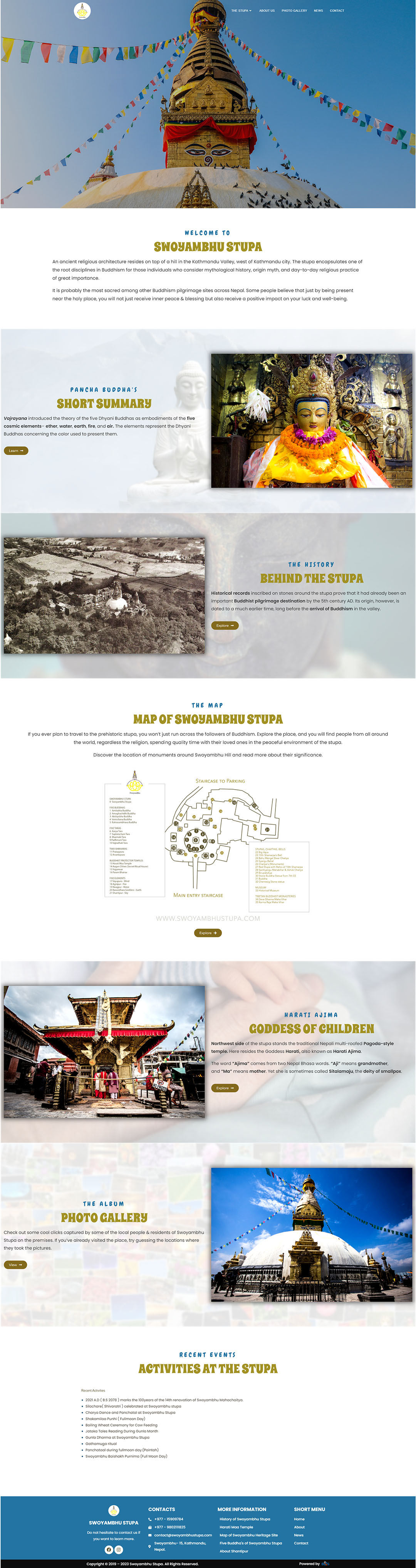 Present Website - Homepage - Swoyambhu Stupa